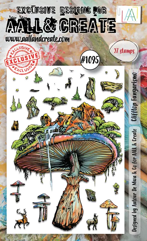 Aall And Create #1095 - A6 Stamp Set - Clifftop Fungarismo 1
