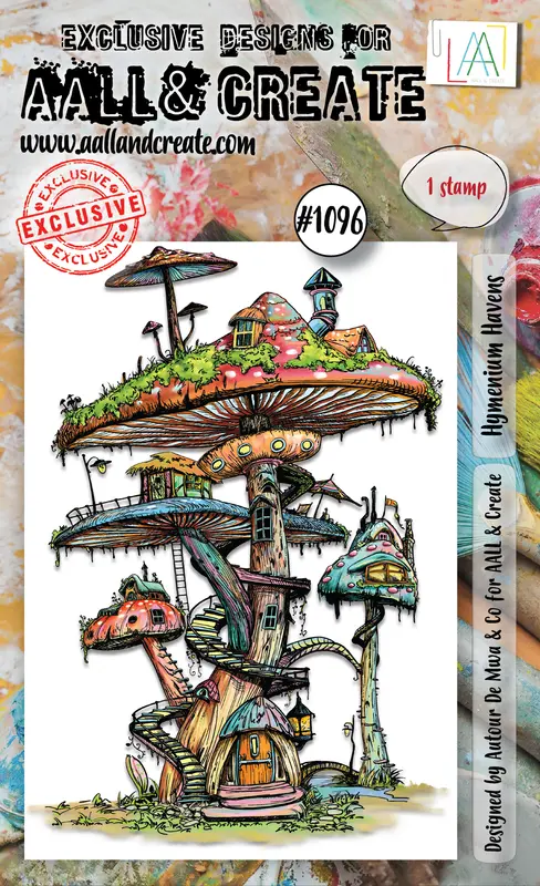 Aall And Create #1096 - A6 Stamp Set - Hymenium Havens 1