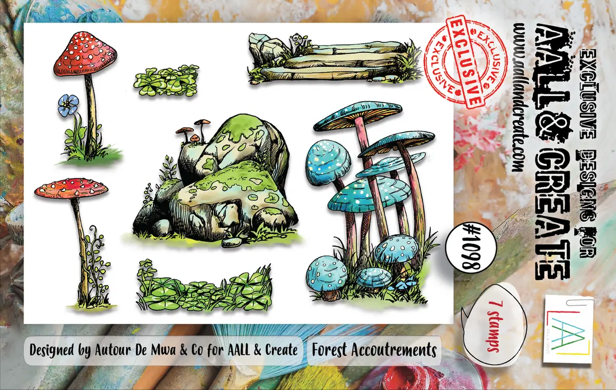 Aall And Create #1098 - A7 Stamp Set - Forest Accoutrements 1