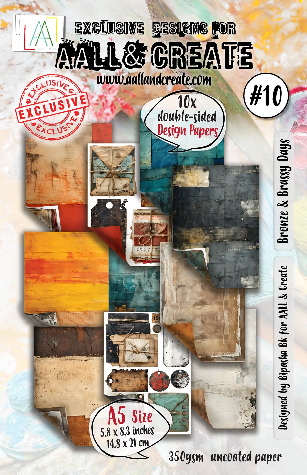 Aall And Create - A5 Design Paper - Bronze & Brassy Days 1