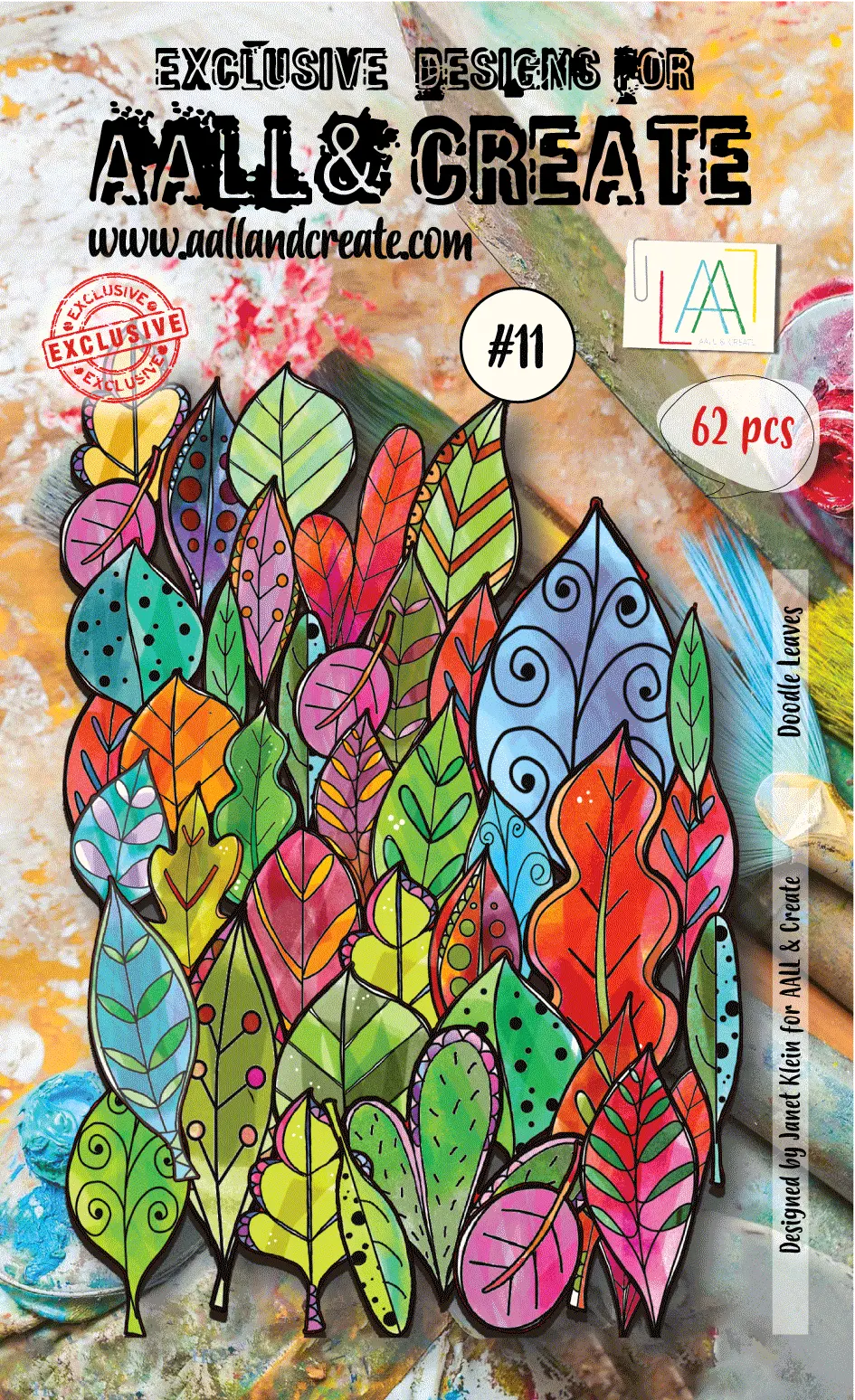 Aall And Create Ephemera - 011 - Doodle Leaves - Colour 1
