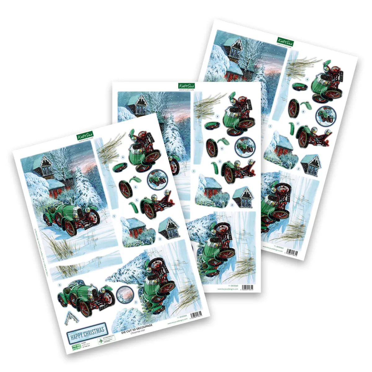 Die Cut Decoupage – Christmas Visit (Pack Of 3) 1