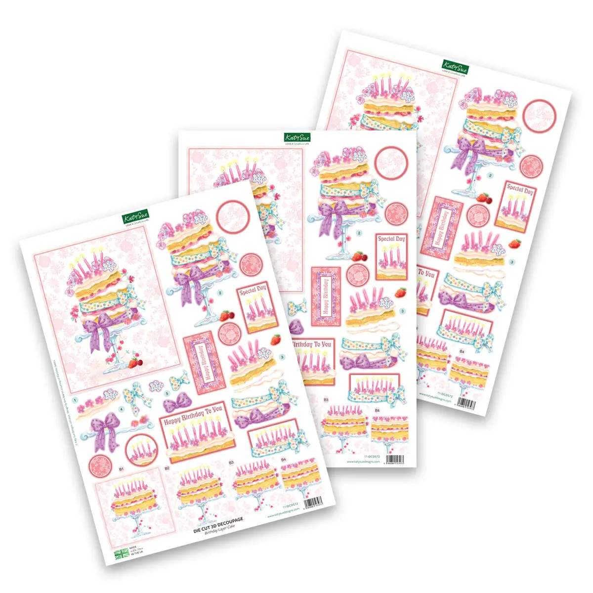 Die Cut Decoupage – Birthday Layer Cake (Pack Of 3) 1