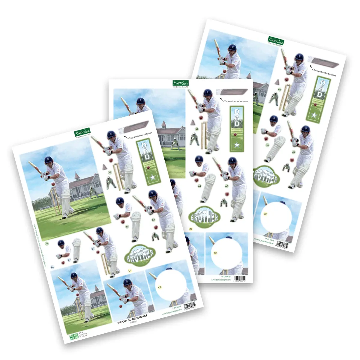 Die Cut Decoupage – Cricket (Pack Of 3) 1