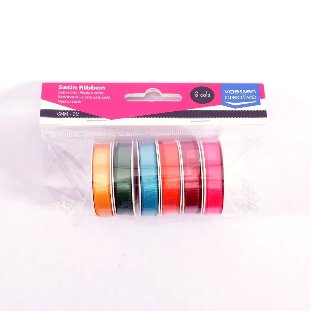 Vaessen Creative Satin Ribbon 6 Colours 6Mmx2m Summer 1