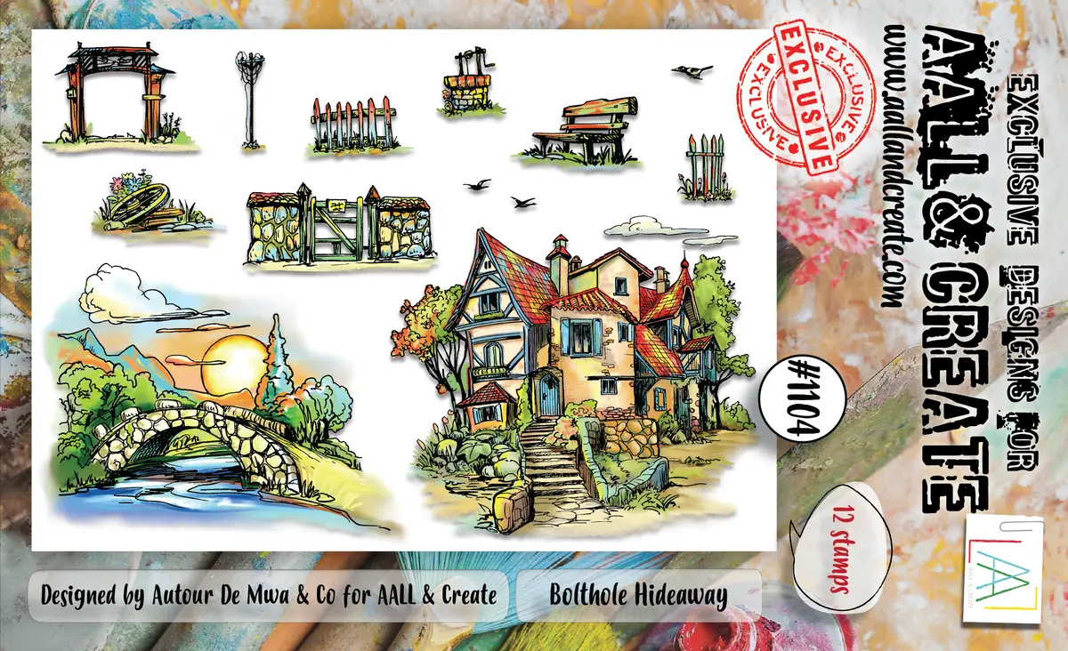 Aall And Create  A6 Stamp Set - 1104 - Bolthole Hideaway 1