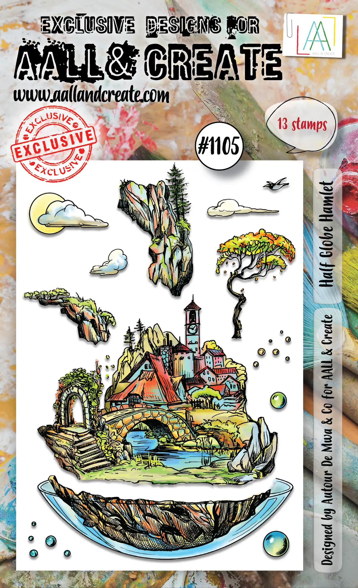 Aall And Create  A6 Stamp Set - 1105 - Half Globe Hamlet 1