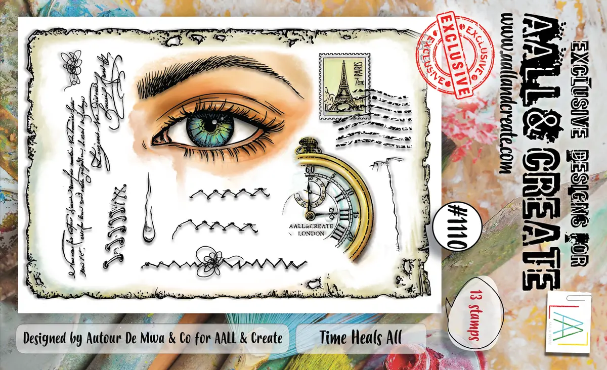 Aall And Create #1110 - A6 Stamp Set - Time Heals All 1