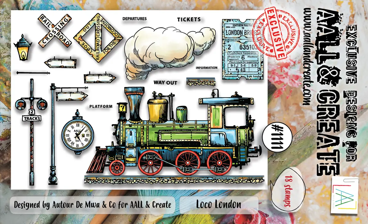 Aall And Create #1111 - A6 Stamp Set - Loco London 1