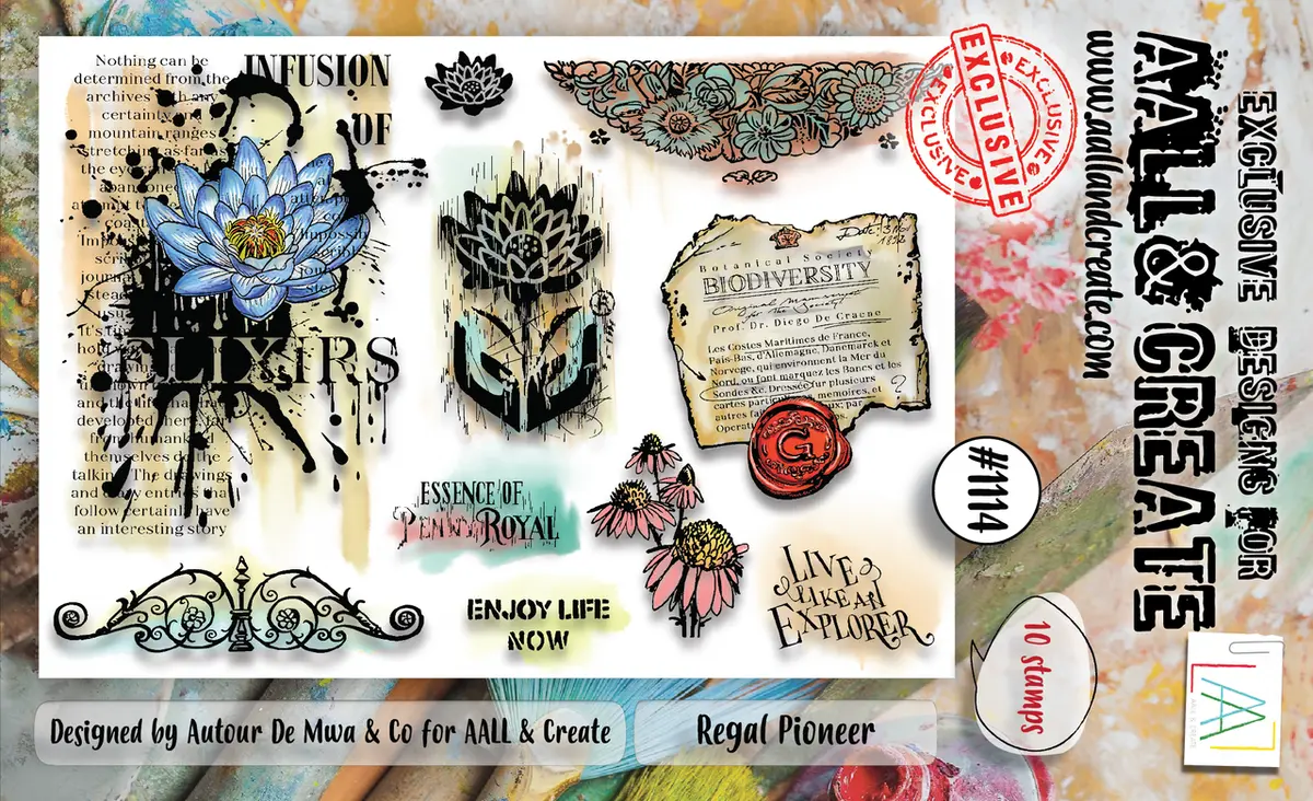 Aall And Create #1114 - A6 Stamp Set - Regal Pioneer 1