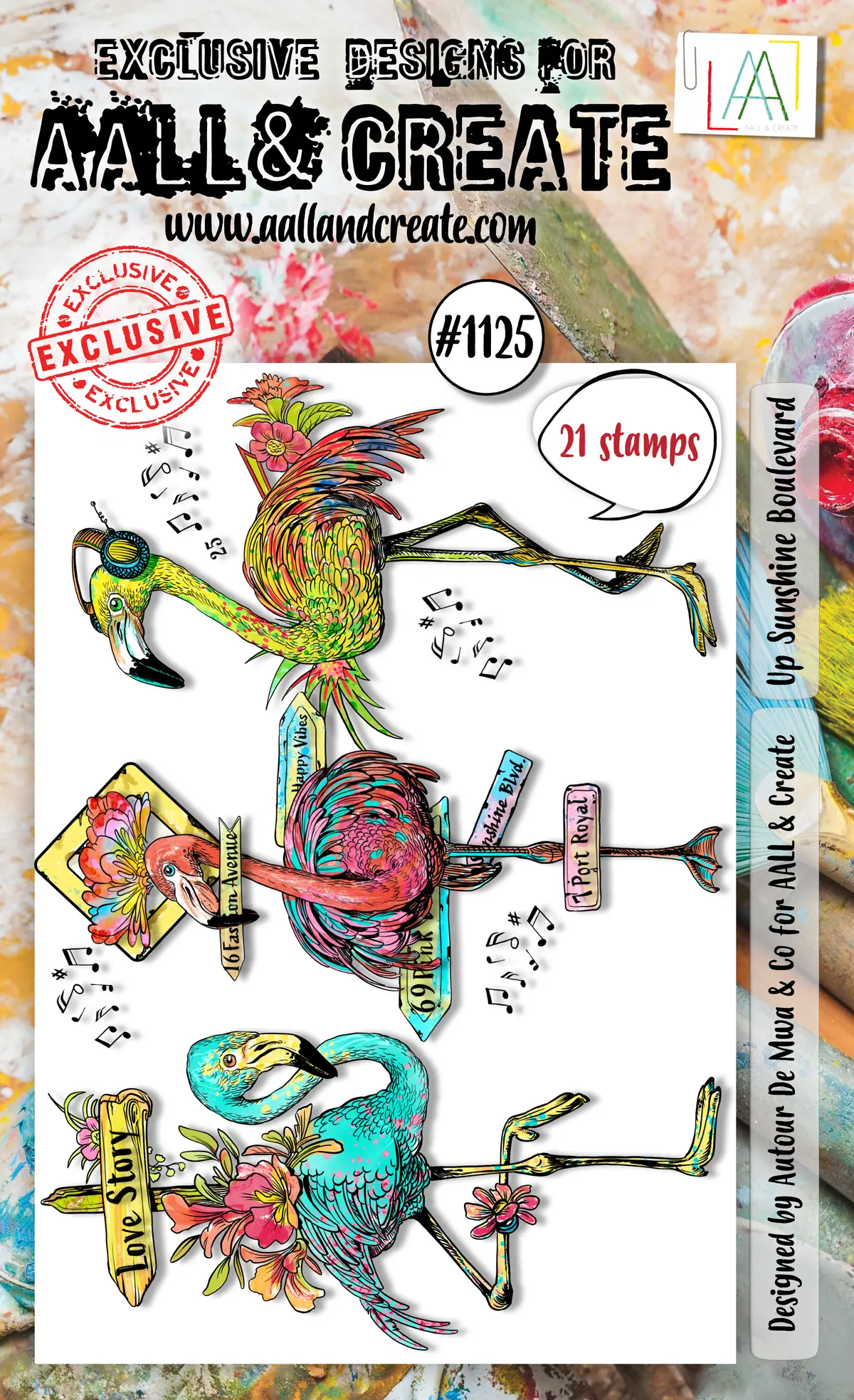 Aall And Create - A6 Stamp Set - Up Sunshine Boulevard 1