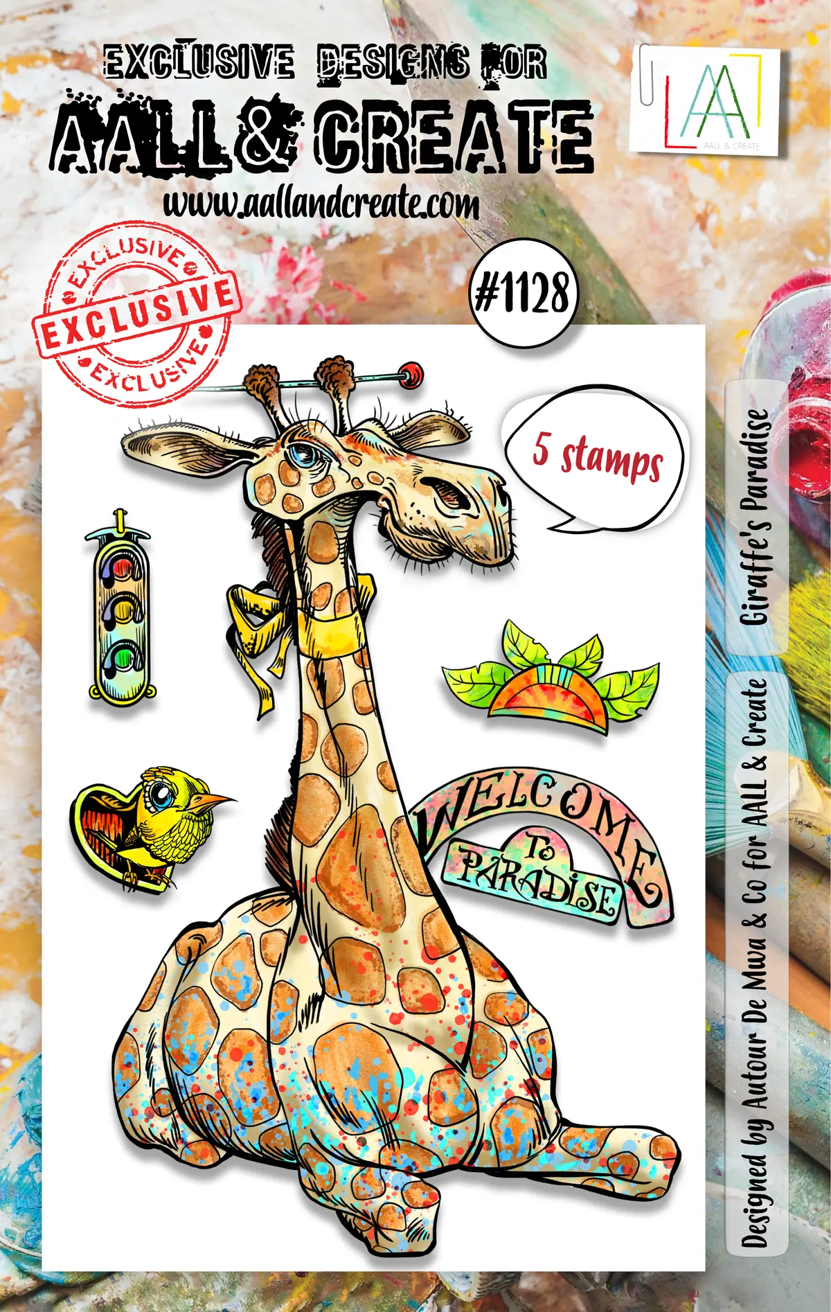 Aall And Create - A7 Stamp Set - Giraffe's Paradise 1