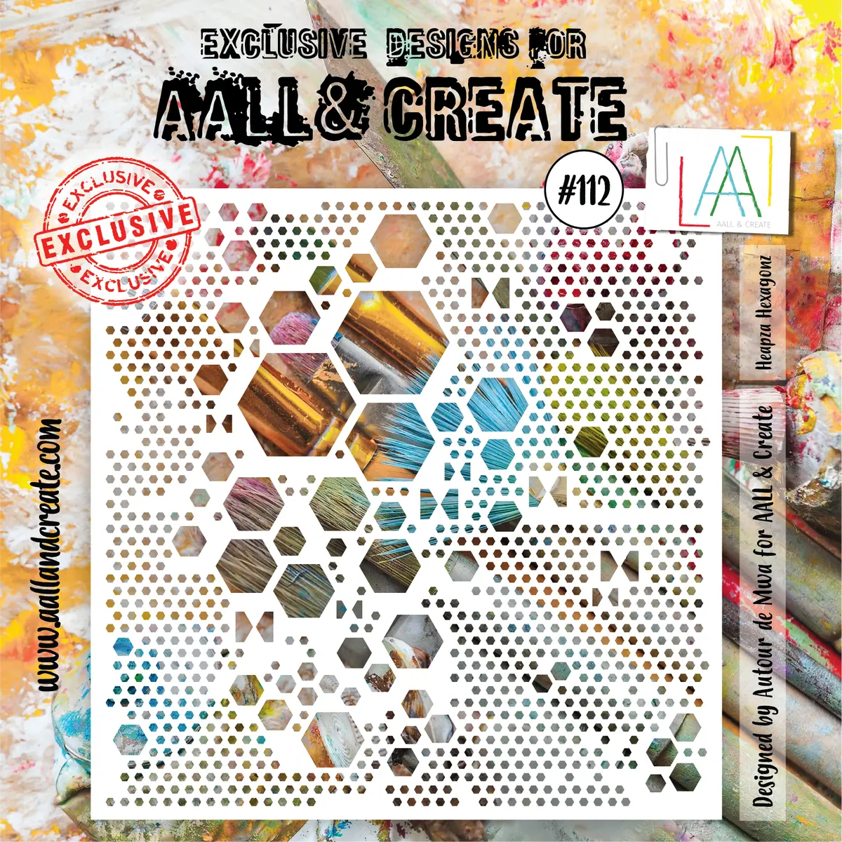 Aall And Create Stencil - 112 - Heapza Hexagonz 1