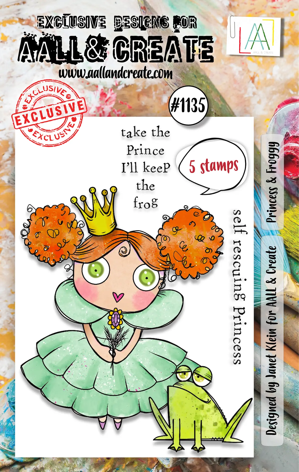 Aall And Create - A7 Stamp Set - Princess & Froggy 1