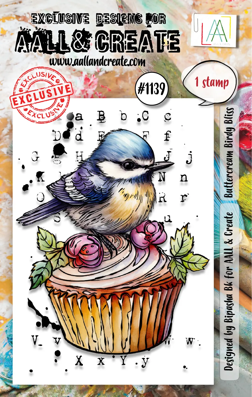 Aall And Create - A7 Stamp Set - Buttercream Birdy Bliss 1