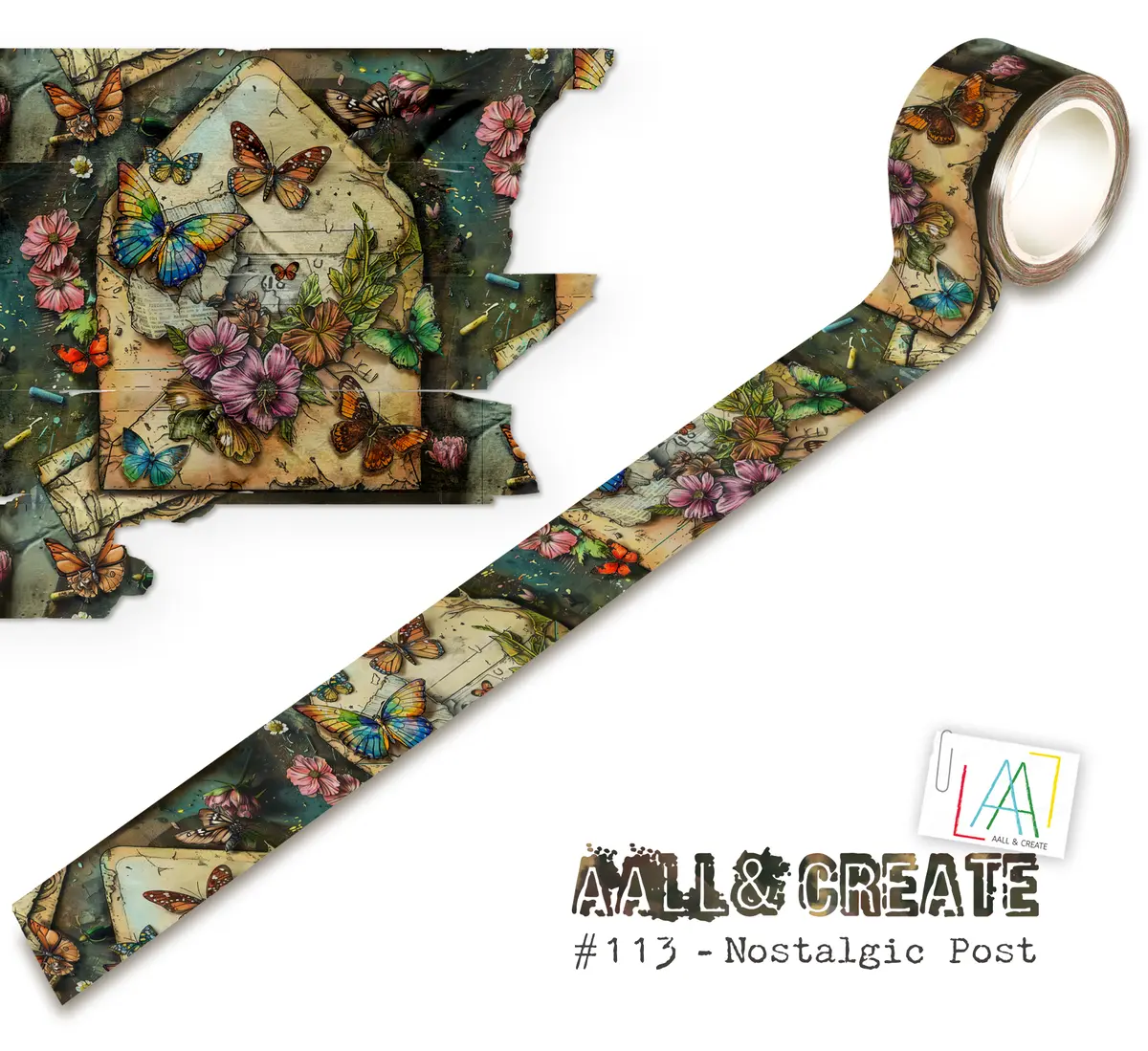 Aall And Create - Washi Tape 25Mmx10m - Nostalgic Post 1