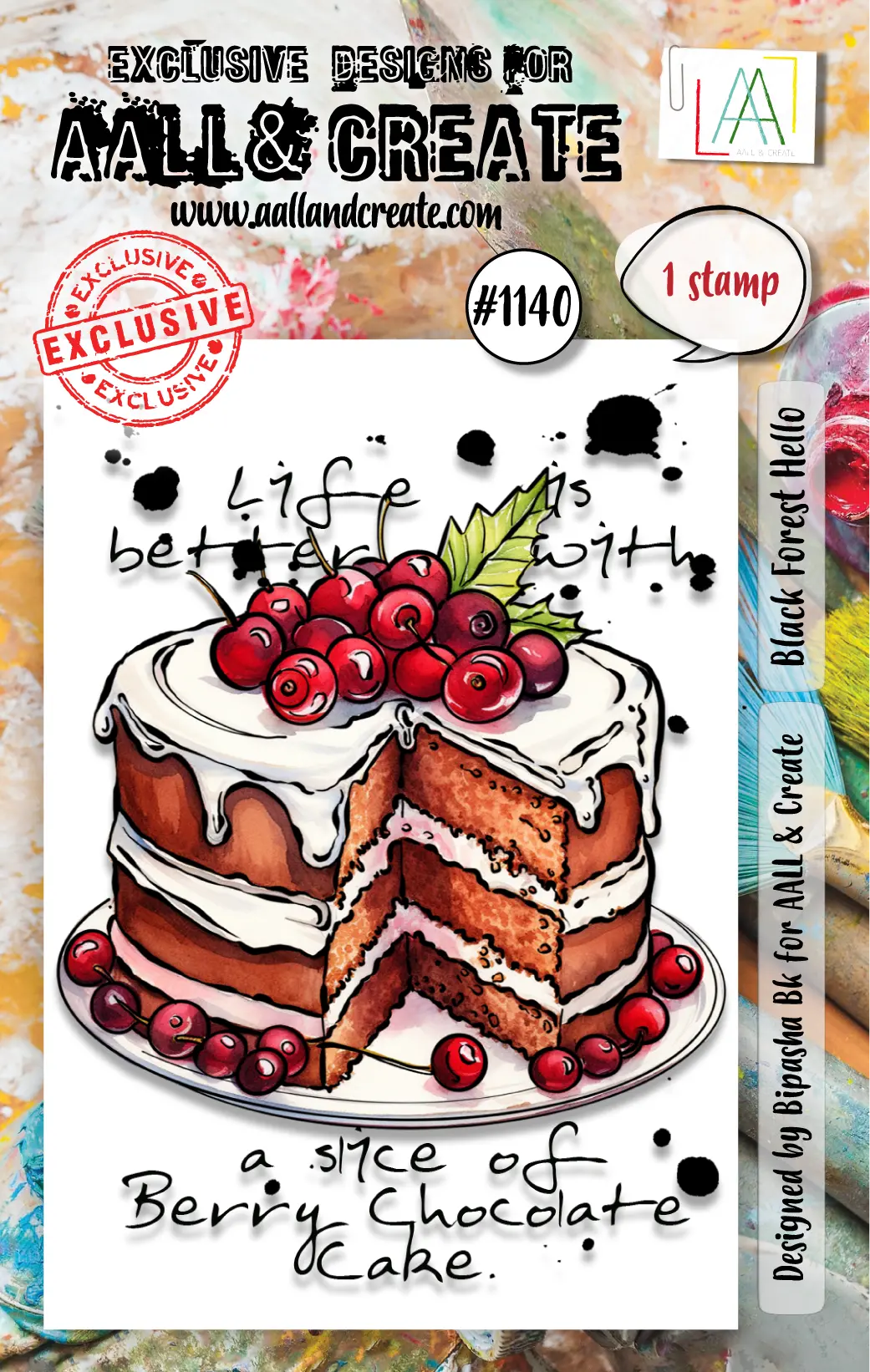 Aall And Create - A7 Stamp Set - Black Forest Hello 1