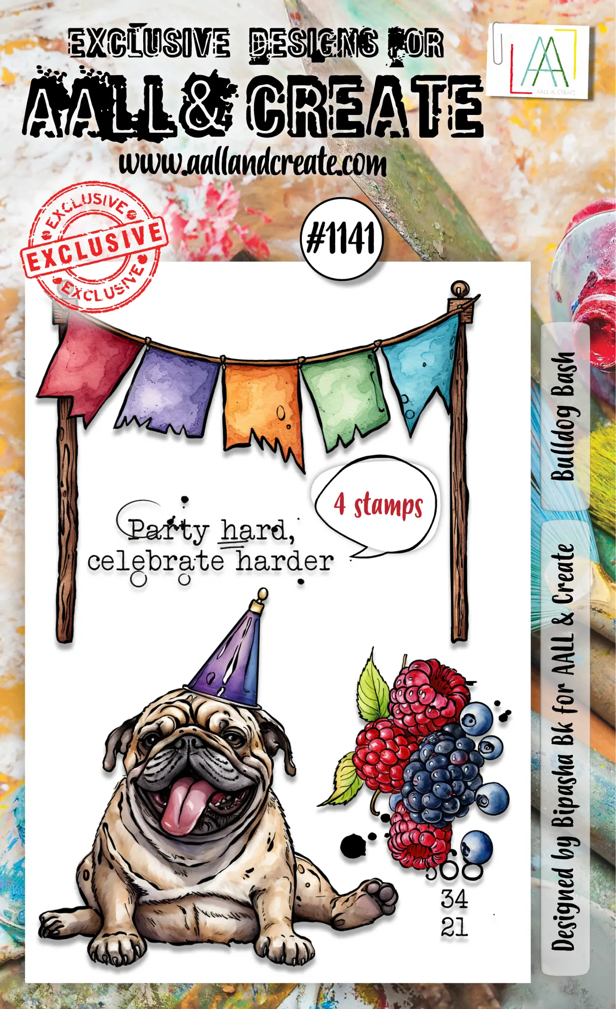 Aall And Create - A6 Stamp Set - Bulldog Bash 1