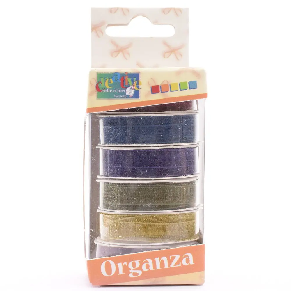 Vaessen Creative Organza Ribbon 6 Colors 6Mmx2m Autumn 1