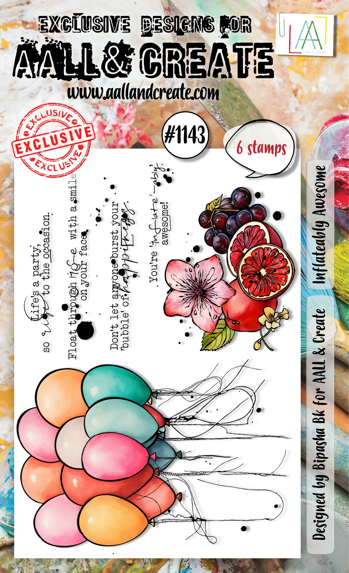 Aall And Create - A6 Stamp Set - Inflateably Awesome 1