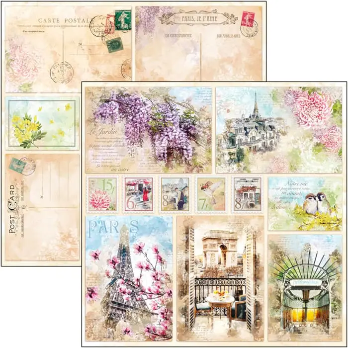 Ciao Bella Notre Vie Cards Paper Sheet 12"X12" 1 Sheet 1
