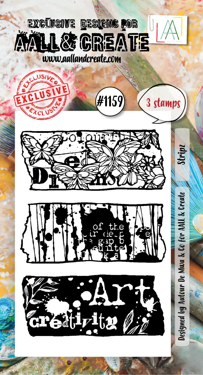 Aall And Create - A8 Stamp Set - Stripz 1