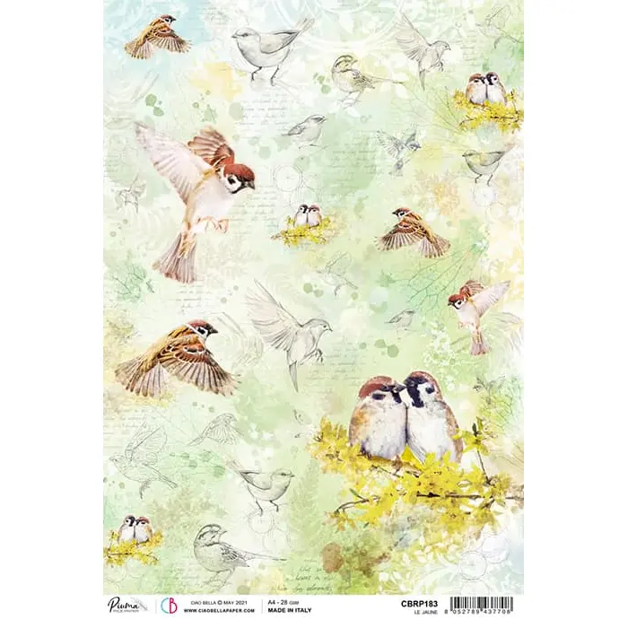 Ciao Bella Rice Paper A4 Le Jaune 1