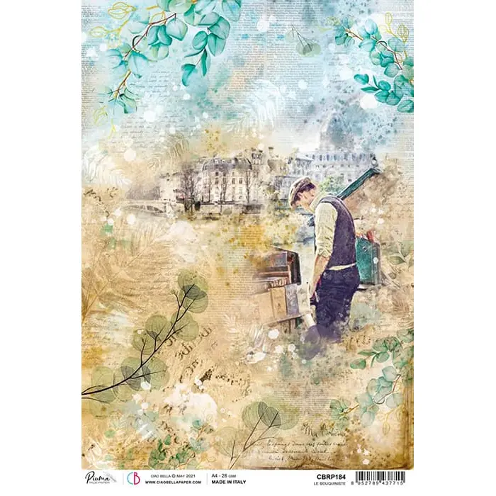 Ciao Bella Rice Paper A4 Le Bouquiniste 1