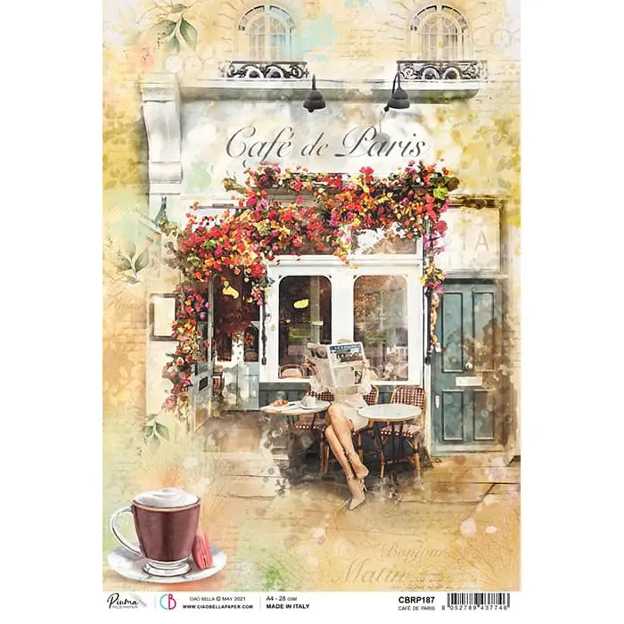 Ciao Bella Rice Paper A4 Café De Paris 1