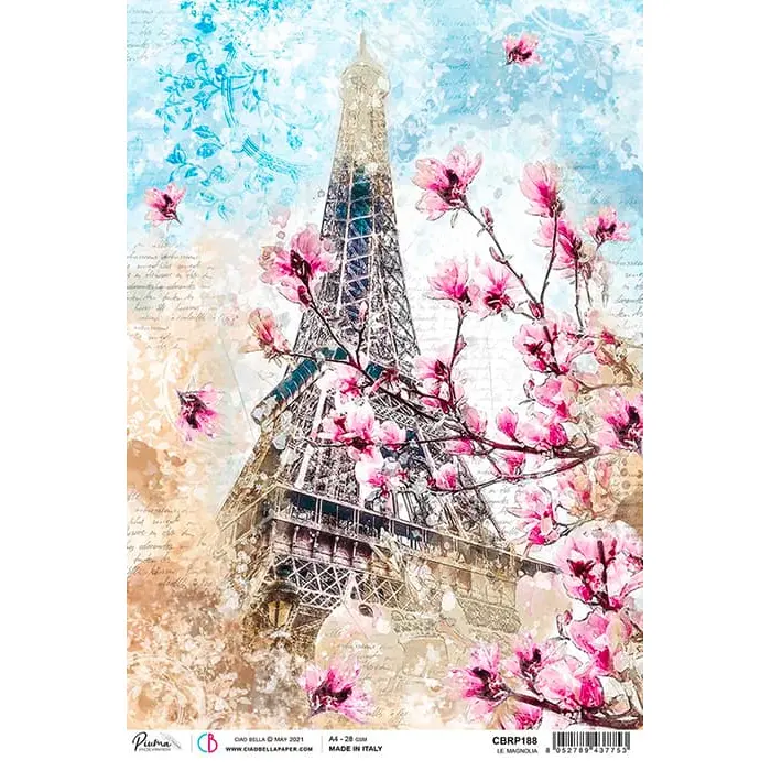 Ciao Bella Rice Paper A4 Le Magnolia 1