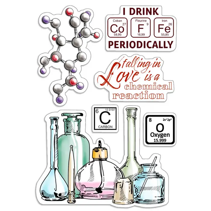 Ciao Bella Clear Stamp Set 4"X6" Chemical Reaction 1