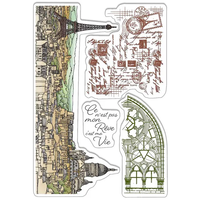 Ciao Bella Clear Stamp Set 4"X6" Notre Vie 1