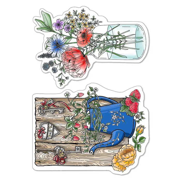 Ciao Bella Clear Stamp Set 4"X6" Fraises Et Fleurs Sauvages 1