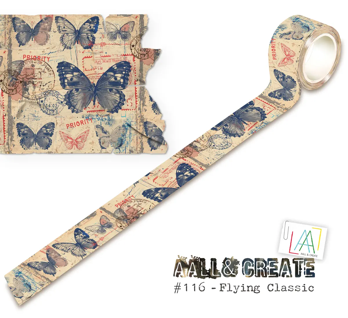 Aall And Create - Washi Tape 25Mmx10m - Flying Classic 1
