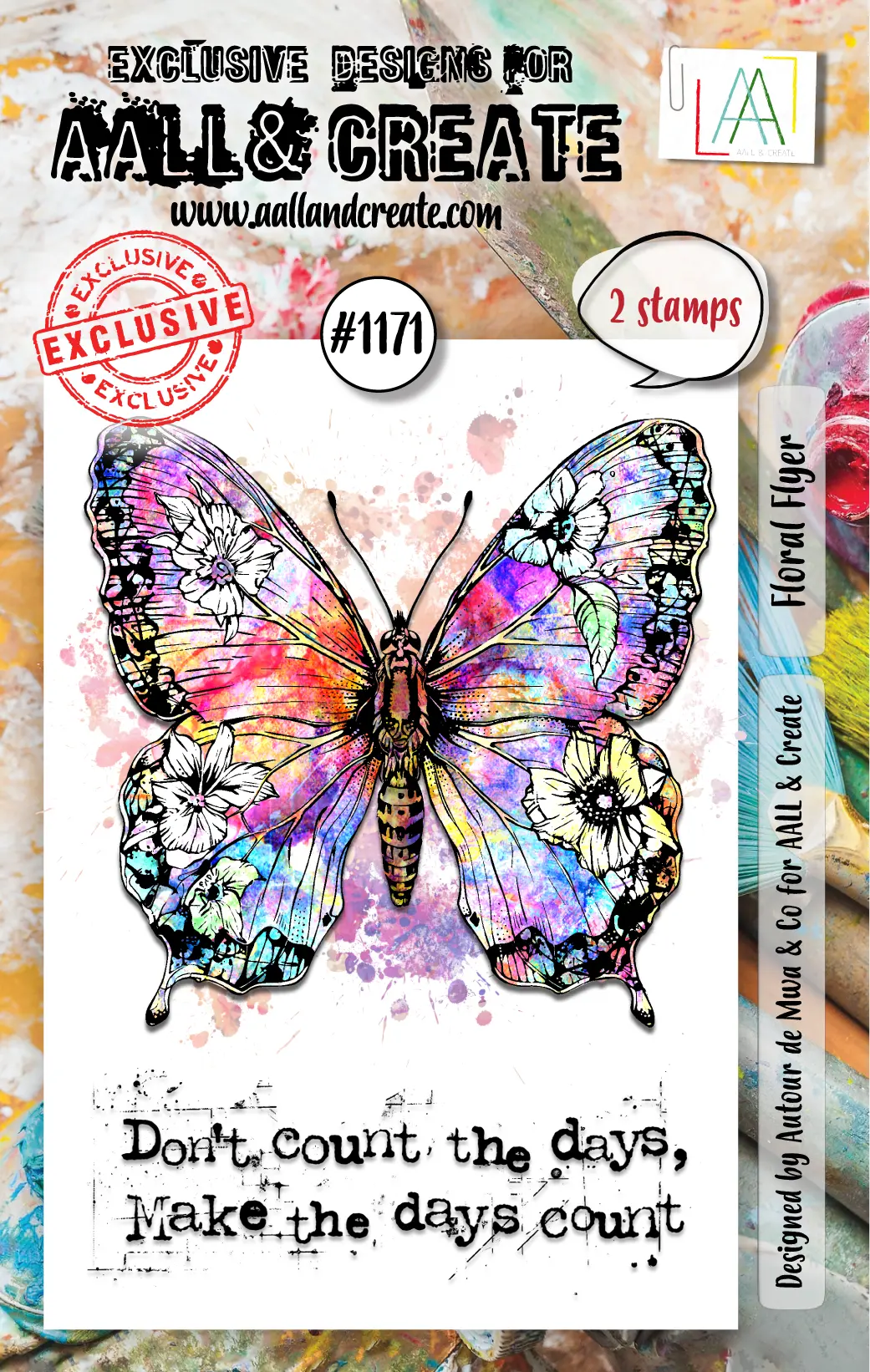 Aall And Create - A7 Stamp Set - Floral Flyer 1