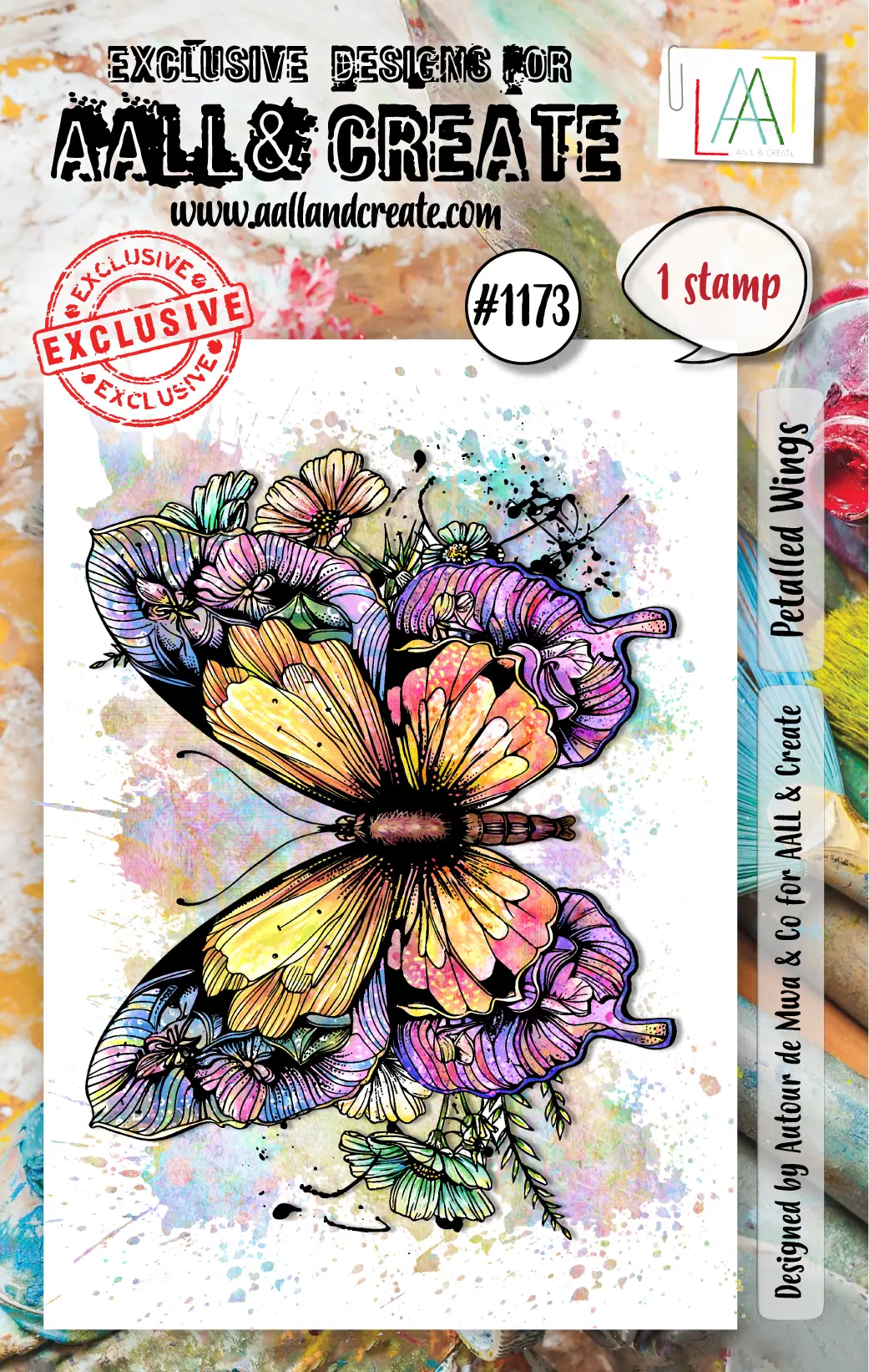Aall And Create - A7 Stamp Set - Petalled Wings 1