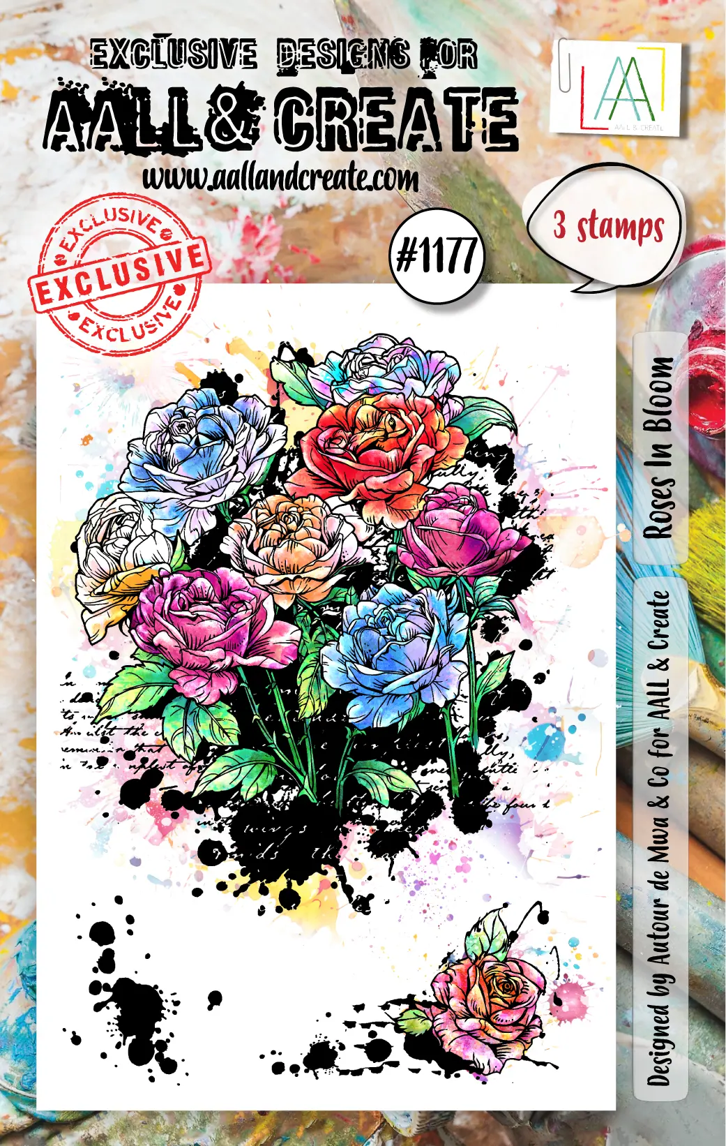 Aall And Create - A7 Stamp Set - Roses In Bloom 1