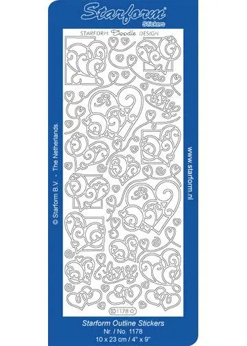 Deco Stickers - Doodle Design Hearts 1