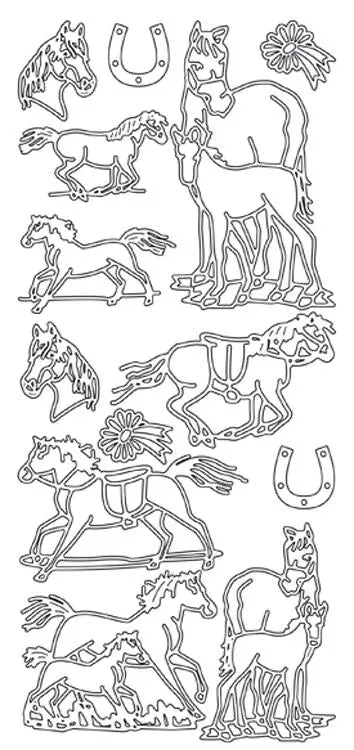 Peel-Off Stickers - Horses 1