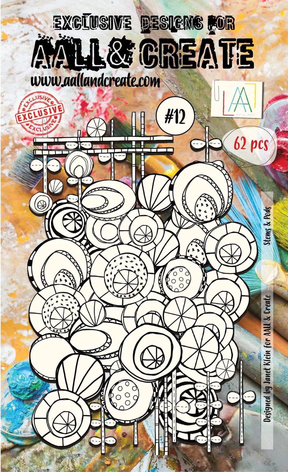 Aall And Create Ephemera - 012 - Stems & Pods - White 1