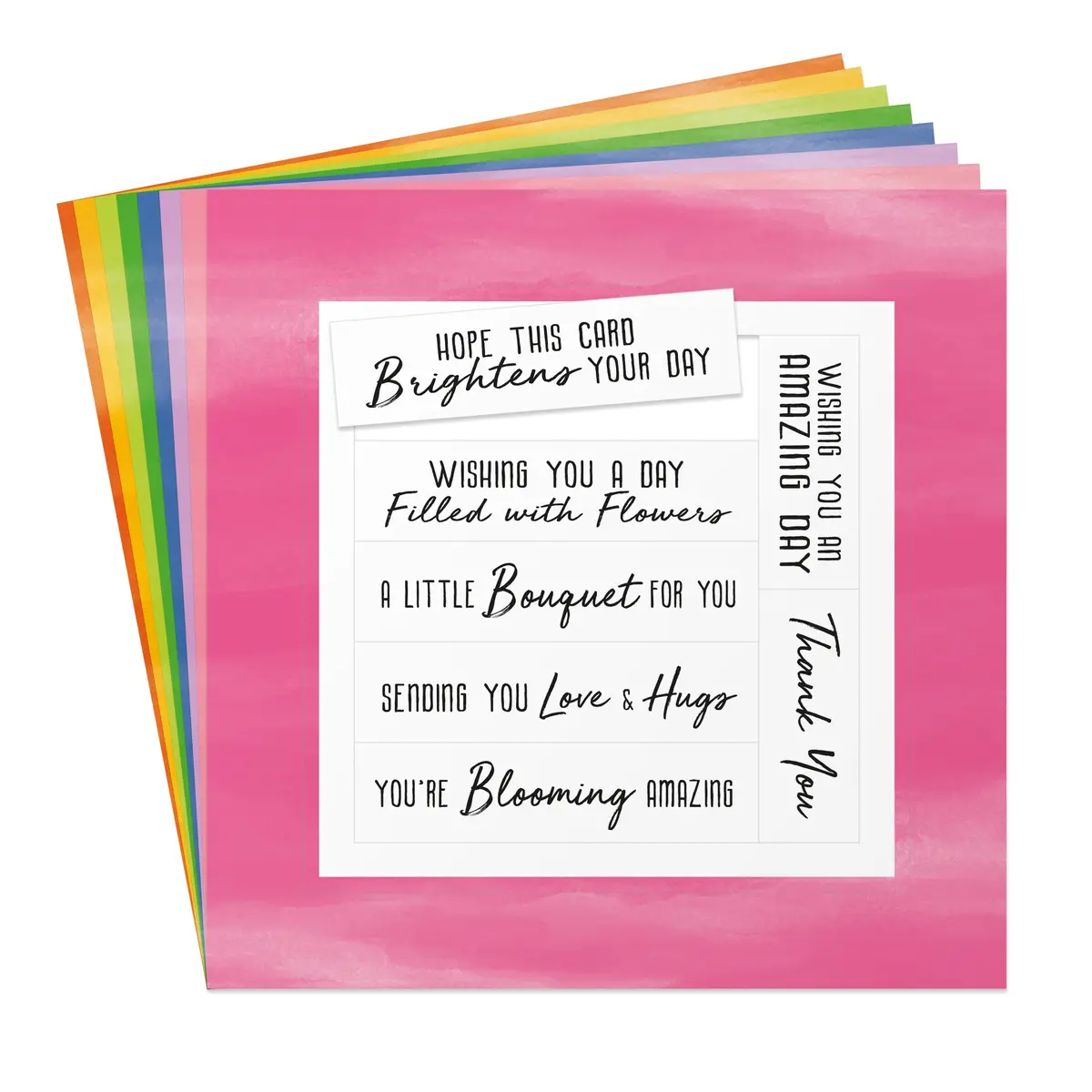 Printed Picture Frame Mounts & Sentiments, 8 Colours 1