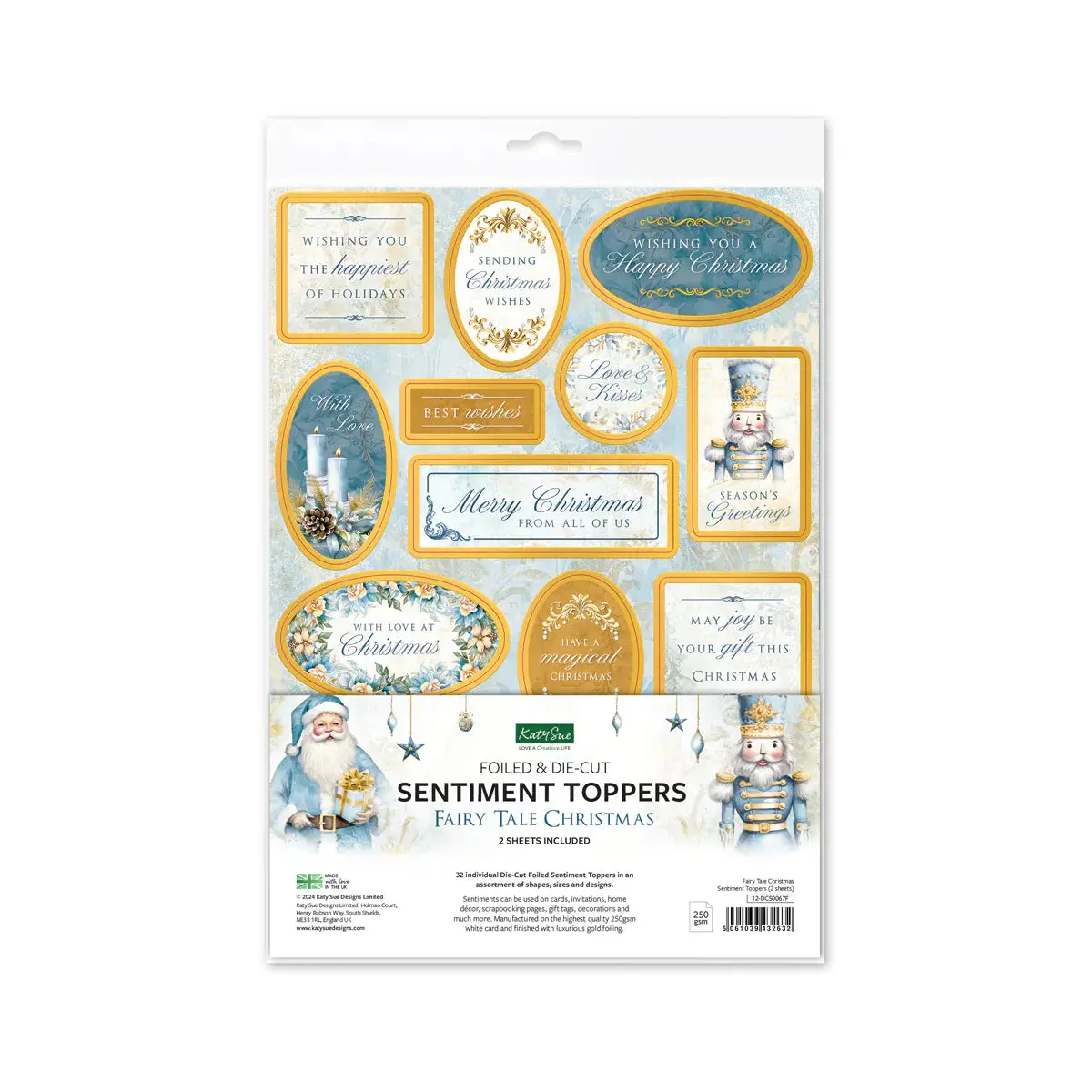 Fairy Tale Christmas Foiled Sentiment Toppers, 2 Sheets 1