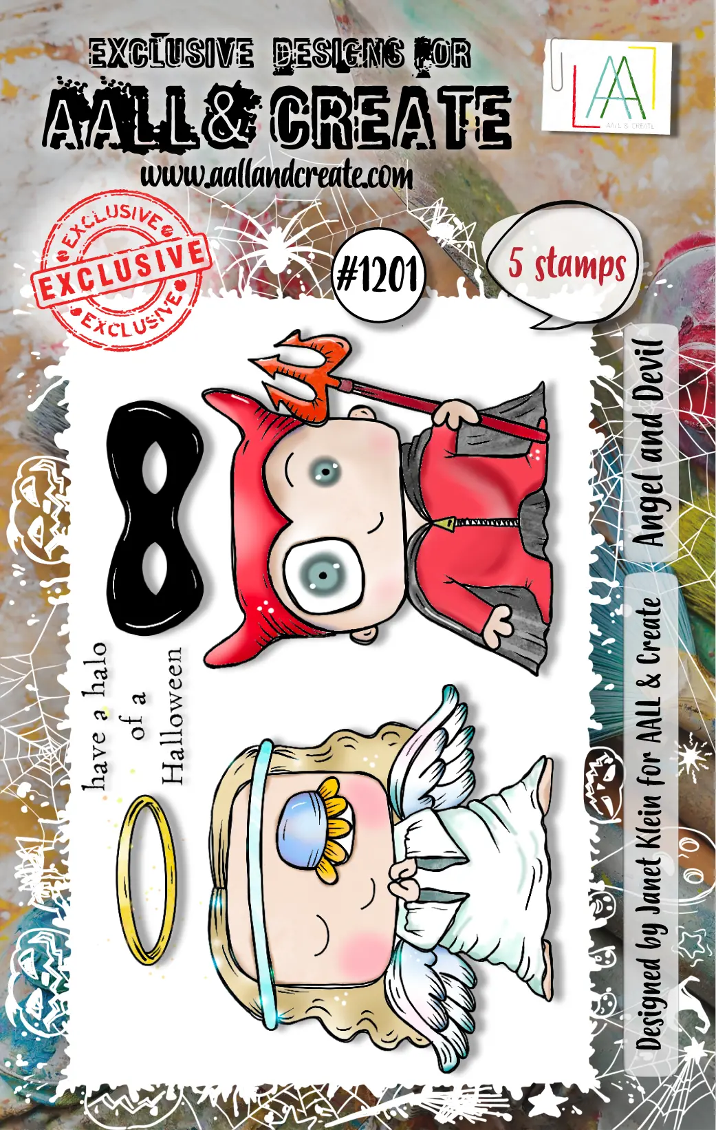 Aall And Create - A7 Stamp Set - Angel And Devil 1