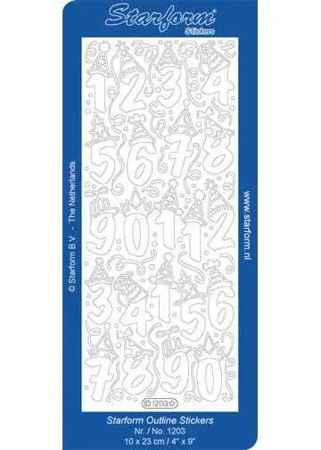 Deco Stickers - Numbers With Party Hats 1