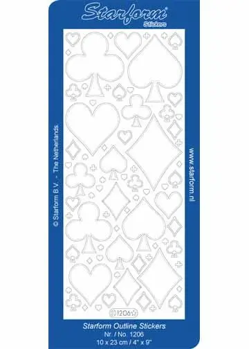 Deco Stickers - Playing Card Shapes 1