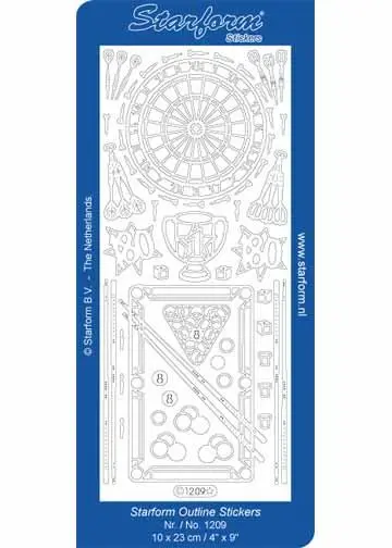 Deco Stickers - Darts & Pool 1