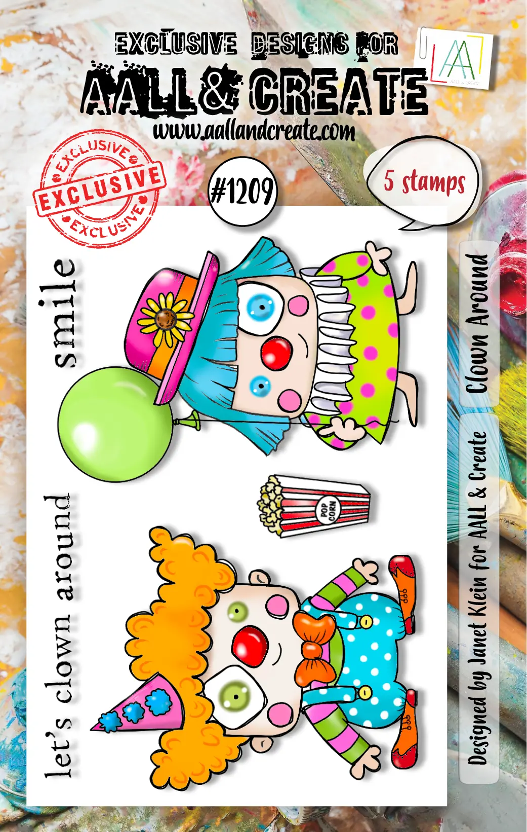 Aall And Create - A7 Stamp Set - Clown Around 1