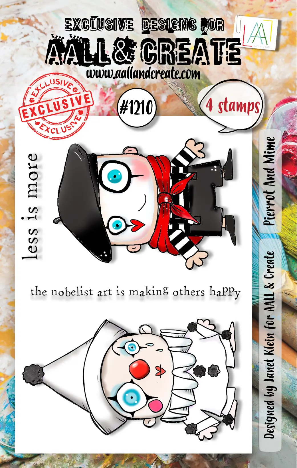 Aall And Create - A7 Stamp Set - Pierrot And Mime 1