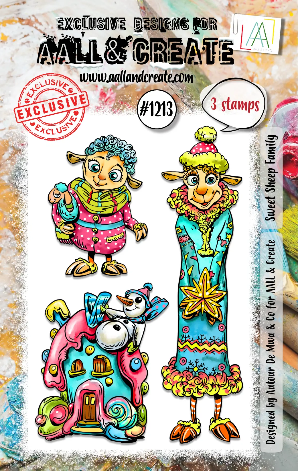 Aall And Create - A7 Stamp Set - Sweet Sheep Family 1