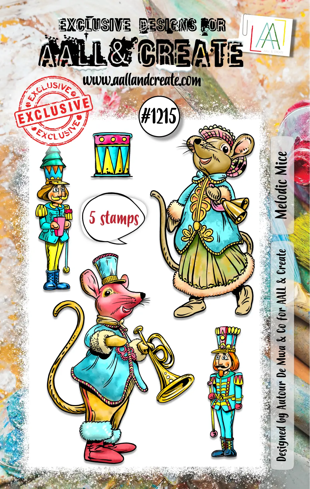 Aall And Create - A7 Stamp Set - Melodic Mice 1